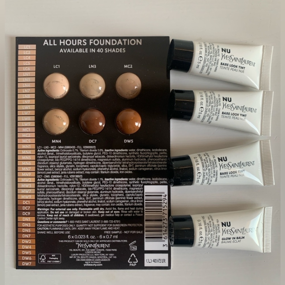 Yves Saint Laurent Nu Bare Look Tint mini & Glow in Balm mini bundle